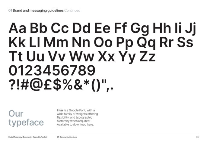Global Assembly Typeface