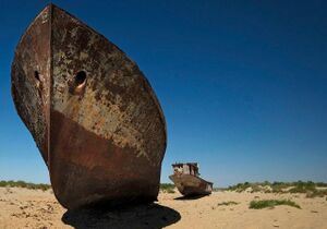 Ship In Desert, ©Alain Schroeder / Climate Visuals Countdown,Uzbekistan
